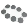 A white oval-shaped serving tray with eight circular gray plates arranged around its edge. Anteprima dell’immagine prodotto