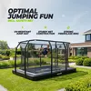 Premium-Bodentrampolin mit Sicherheitsnetz – rechteckig – Produktbild-Vorschau 5