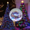 A collage of Christmas trees decorated with colorful lights, with a close-up of the lights in the center. Produktbild-Vorschau
