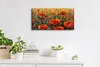 Wandbild Leinwand Bilder mit Uhr 60x30 Malerei Wiese Blumen Produktbild-Vorschau 3