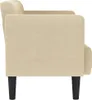 vidaXL Divano a due posti crema 111 cm in tessuto Anteprima dell’immagine prodotto 4