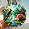 GKA XL Sonnenfänger Eisvogel mit Seerose 20 cm Buntglas Produktbild-Vorschau 4