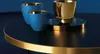 ASA Selection windlicht, blauw, met glanzend gouden Productafbeelding-voorbeeld 5