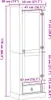 vidaXL Šatníková skriňa  55x38x170 cm z masívneho Náhľad obrázku produktu 8