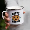 Happy Halloween Emaille Tasse Kürbis Kürbiskopf Impfung Produktbild-Vorschau 4