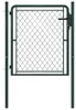 vidaXL Cancello da giardino in acciaio 100 x 75 cm Verde Anteprima dell’immagine prodotto 4