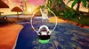 A character from SpongeBob SquarePants is in a racing game, jumping through a hoop on a watercraft. Produktbild-Vorschau