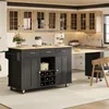 Isola da cucina Merax con piano di lavoro estendibile, Anteprima dell’immagine prodotto 2