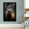 MuchoWow® - Leinwandbilder - Hirsch - Schwarz - Tier - Produktbild-Vorschau 4