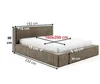 GUTTO Polsterbett FILO Beige 160x200 aus Kordstoff mit Produktbild-Vorschau 4