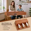 A mother and son are sitting at a digital piano, with a close-up of the pedals shown below. Produktbild-Vorschau