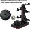 A charging stand for Nintendo Switch Pro Controllers with an inset showing a close-up of the charging terminal. Produktbild-Vorschau