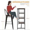 HOMCOM Bartisch Stehtisch Tresentisch mit 3 Ablageflächen Produktbild-Vorschau 7