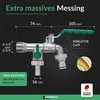 RAVENBOLD Wasserhahn Garten 1/2 Zoll - Premium Doppel Produktbild-Vorschau 2