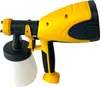 A studio shot of a yellow and dark gray paint sprayer with a white container. Produktbild-Vorschau