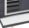 vidaXL Kurník šedobílý 150x96x110 cm jedlový masiv Náhled obrázku produktu 4