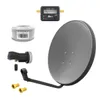 ARLI 60 cm HD SAT Anlage grau + Single LNB + 20m Produktbild-Vorschau 1