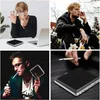 2X puzdro na cigarety kovové kožené čierne puzdro na Náhľad obrázku produktu 5