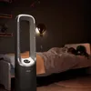 A child sleeping in a bed with a tower fan in a bedroom. Podgląd zdjęcia produktu