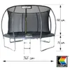 A KETTLER Outdoor Trampolin JUMP 365 is shown with dimensions indicated. Produktbild-Vorschau