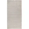 A plain, light gray towel with horizontal stripes and decorative borders at the top and bottom. Anteprima dell’immagine prodotto