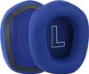 Two blue ear pads for headphones, one with an 'L' marking. Produktbild-Vorschau