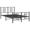 Bettgestell mit Kopf- und Fußteil Metall Schwarz 120x190 cm Produktbild-Vorschau 2
