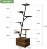 UnboxG Sada 2 kusů regálů na rostliny, výška 140 cm, s LED Náhled obrázku produktu 6