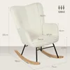 Poltrona a dondolo HOMCOM, poltrona relax fino a 120 kg, Anteprima dell’immagine prodotto 3