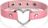 Schmuck Damen Choker Halsband Halskette, Leder Legierung Produktbild-Vorschau 1