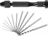 A hand drill and a set of drill bits are displayed against a white background. Podgląd zdjęcia produktu