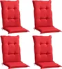 Gartenstuhlauflagen - Rot - Hochlehner - 4er Set Produktbild-Vorschau 1
