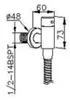 Sapho Ventil für WC-Handbrausen, Schlauch 120cm, Chrom Produktbild-Vorschau 5