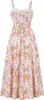 ASKSA Damen Sommer y aermellos Spaghettitraeger Boho Blumen Produktbild-Vorschau 2