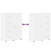 vidaXL Credenza bianca 60x31x84 cm Materiale a base di Anteprima dell’immagine prodotto 9