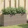 vidaXL Fioriera con 2 vasi 2 pz. Grigio 90x20x40 cm Poly Anteprima dell’immagine prodotto 2