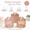 Vase Tonja 3er Set Hellrosa Glasvasen lackiert Produktbild-Vorschau 4
