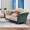 Sofagarnitur Designer Sofa Ledersofa 321 Sitzer Modernes Produktbild-Vorschau 8