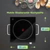 Mobile Glaskeramik-Kochplatte, Edelstahl Gehäuse u. Produktbild-Vorschau 2