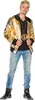 Bomber Jacke King Rapper Hiphop 80er Jahre gold Karneval Produktbild-Vorschau 1