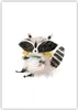 Poster - Poster ohne Rahmen - Waschbär Tasse Kinder - Produktbild-Vorschau 1