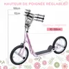 HOMCOM Trottinette patinette Grandes Roues pneumatiques Ø Voir les images du produit 3