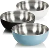 com-four® 3x Rührschüssel aus Edelstahl - multifunktionale Produktbild-Vorschau 1