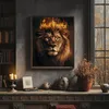 Malen nach Zahlen Erwachsene Tiere Löwe Feuer 50x40 - 28 Produktbild-Vorschau 3