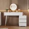 Weißer Schminktisch-Set mit verstellbarem LED-Spiegel, 5 Produktbild-Vorschau 1