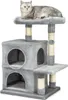 lionto Arbre à chat pour chats 80 cm, avec 2 grottes, lit Voir les images du produit 1