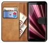 A book-style phone case with a Sony Xperia XZ3 phone inside, showing a credit card and euro banknotes. Náhľad obrázku produktu