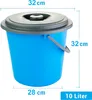 Haushaltseimer Set mit Deckel 10L, 3 Farben, vielseitig Produktbild-Vorschau 2