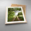 Gerahmtes Poster - Rahmen in heller Eiche - Pfad Natur Wald Produktbild-Vorschau 3