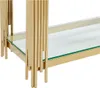 Wandkonsole - Sicherheitsglas & Edelstahl - Goldfarben - Produktbild-Vorschau 5